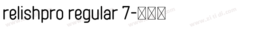 relishpro regular 7字体转换